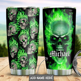 Skull Personalized Stainless Steel Tumbler 20Oz - Thegiftio UK