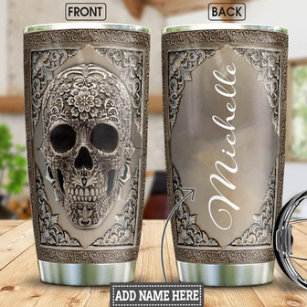 Skull Personalized Stainless Steel Tumbler 20Oz - Thegiftio UK