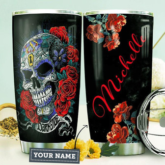 Skull Personalized Stainless Steel Tumbler 20Oz - Thegiftio UK