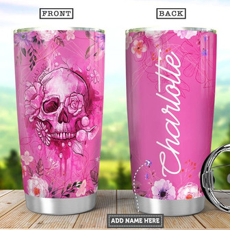 Skull Personalized Stainless Steel Tumbler 20Oz - Thegiftio UK