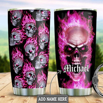 Skull Personalized Stainless Steel Tumbler 20Oz - Thegiftio UK