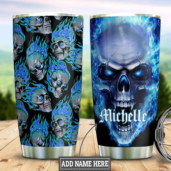 Skull Personalized Stainless Steel Tumbler 20Oz - Thegiftio UK