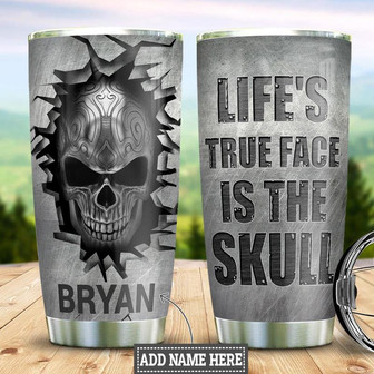 Skull Personalized Stainless Steel Tumbler 20Oz - Thegiftio UK