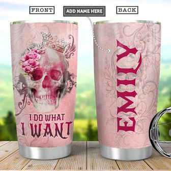 Skull Personalized Stainless Steel Tumbler 20Oz - Thegiftio UK