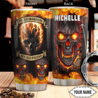 Skull Personalized Stainless Steel Tumbler 20Oz - Thegiftio UK