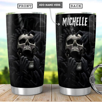 Skull Personalized Stainless Steel Tumbler 20Oz - Thegiftio UK