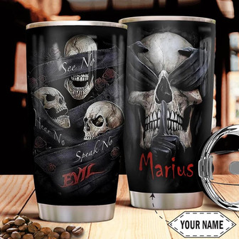 Skull Personalized Stainless Steel Tumbler 20Oz - Thegiftio UK