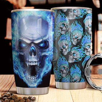 Skull Stainless Steel Tumbler 20Oz - Thegiftio UK