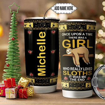 Sloth Personalized Stainless Steel Tumbler 20Oz - Thegiftio UK