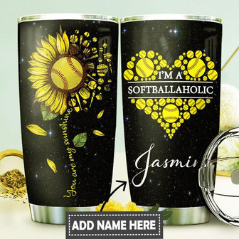 Softball Personalized Stainless Steel Tumbler 20Oz - Thegiftio UK