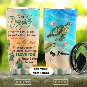 My Turtle Daughter Personalized Stainless Steel Tumbler 20Oz - Thegiftio UK