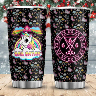 Unicorn Sigil Of Lucifer Satan Stainless Steel Tumbler 20Oz - Thegiftio UK