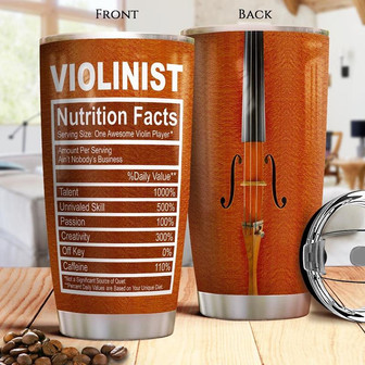 Violin Facts Stainless Steel Tumbler 20Oz - Thegiftio UK