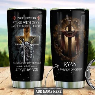 A Warrior Of God Personalized Stainless Steel Tumbler 20Oz - Thegiftio UK