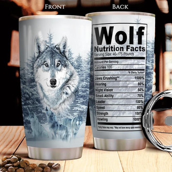 Wolf Facts Stainless Steel Tumbler 20Oz - Thegiftio UK