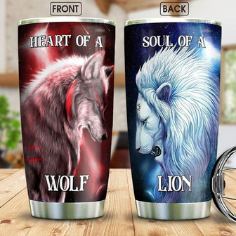 Wolf Lion Stainless Steel Tumbler 20Oz - Thegiftio UK