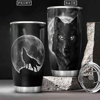 Wolf Stainless Steel Tumbler 20Oz - Thegiftio UK