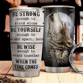 Wolf Stainless Steel Tumbler 20Oz - Thegiftio UK
