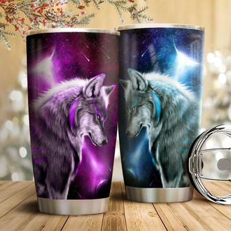 Wolf Stainless Steel Tumbler 20Oz - Thegiftio UK