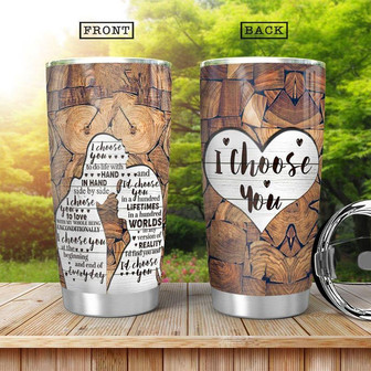 Wooden Couple Stainless Steel Tumbler 20Oz - Thegiftio UK