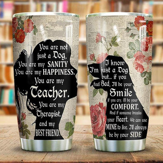 Wooden Style A Girl And Her Dog Stainless Steel Tumbler 20Oz - Thegiftio UK