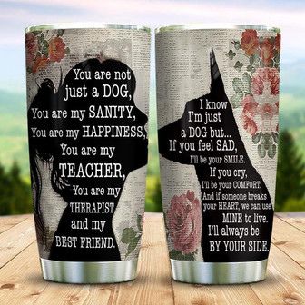 Wooden Style A Girl And Her German Shepherd Stainless Steel Tumbler 20Oz - Thegiftio UK
