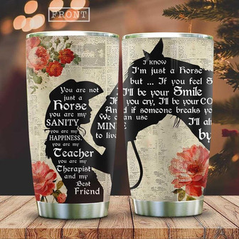 Wooden Style A Girl And Her Horse Stainless Steel Tumbler 20Oz - Thegiftio UK