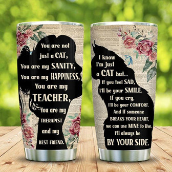 Wooden Style A Girl And Her Maine Coon Cat Stainless Steel Tumbler 20Oz - Thegiftio UK