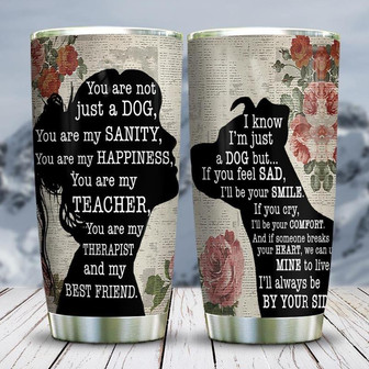 Wooden Style A Girl And Her Pitbull Stainless Steel Tumbler 20Oz - Thegiftio UK