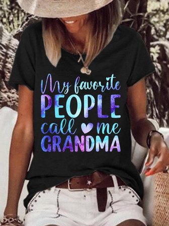 My Favorite People Call Me Grandma Womens T-shirt - Thegiftio UK