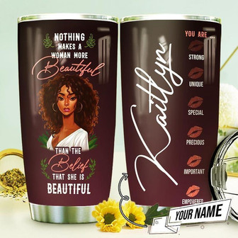 African Women Makeup Personalized Stainless Steel Tumbler 20Oz - Thegiftio