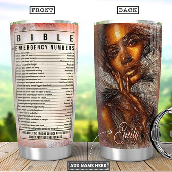Black Women Bible Personalized Stainless Steel Tumbler 20Oz - Thegiftio UK