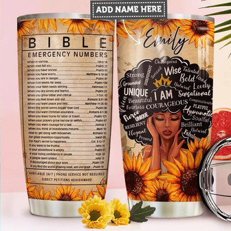 Black Women Faith Personalized Stainless Steel Tumbler 20Oz - Thegiftio UK