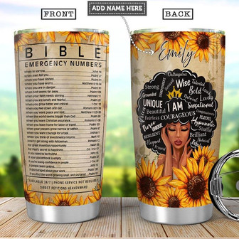 Black Women Faith Personalized Stainless Steel Tumbler 20Oz - Thegiftio UK