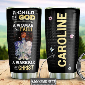 Black Women Faith Personalized Stainless Steel Tumbler 20Oz - Thegiftio UK