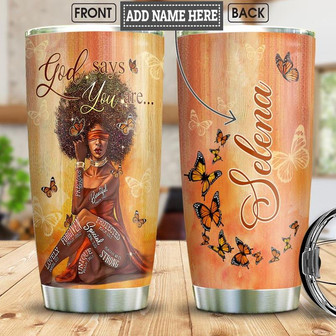 Black Women Personalized Stainless Steel Tumbler 20Oz - Thegiftio UK