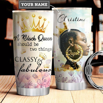 Black Women Personalized Stainless Steel Tumbler 20Oz - Thegiftio UK