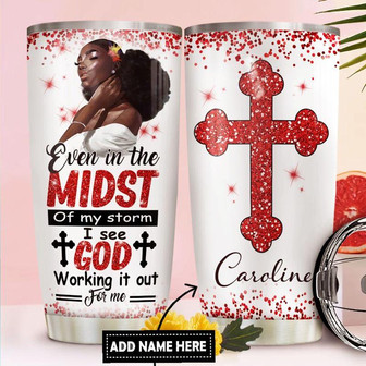 Black Women Personalized Stainless Steel Tumbler 20Oz - Thegiftio UK