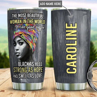 Black Women Personalized Stainless Steel Tumbler 20Oz - Thegiftio UK
