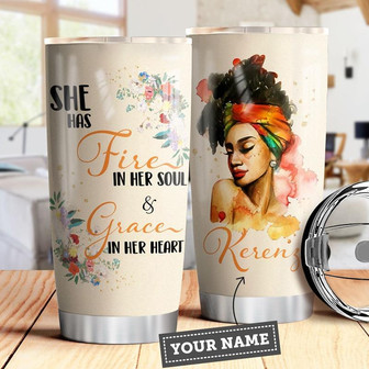 Black Women Personalized Stainless Steel Tumbler 20Oz - Thegiftio UK