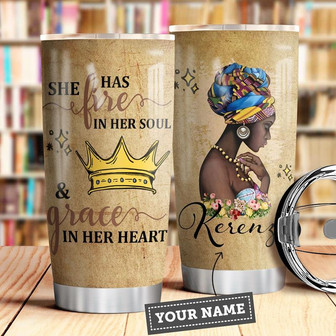 Black Women Personalized Stainless Steel Tumbler 20Oz - Thegiftio UK
