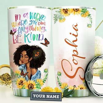 Black Women Personalized Stainless Steel Tumbler 20Oz - Thegiftio UK