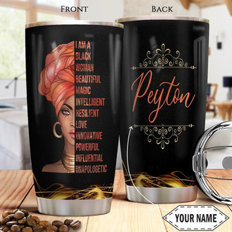 Black Women Personalized Stainless Steel Tumbler 20Oz - Thegiftio UK