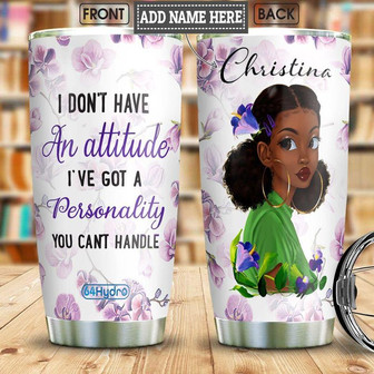 Black Women Personalized Stainless Steel Tumbler 20Oz - Thegiftio UK