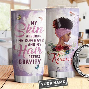 Black Women Personalized Stainless Steel Tumbler 20Oz - Thegiftio UK