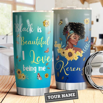 Black Women Personalized Stainless Steel Tumbler 20Oz - Thegiftio UK