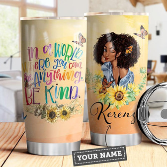 Black Women Personalized Stainless Steel Tumbler 20Oz - Thegiftio UK
