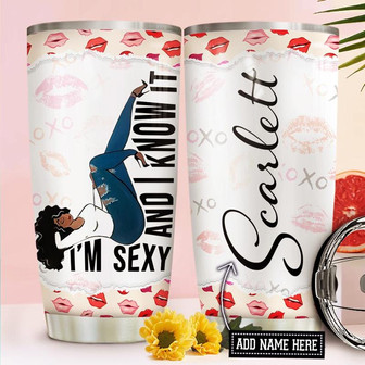 Black Women Personalized Stainless Steel Tumbler 20Oz - Thegiftio UK