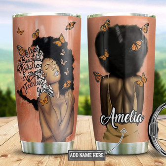 Black Women Personalized Stainless Steel Tumbler 20Oz - Thegiftio UK
