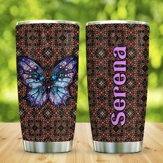 Butterfly Beading Art Personalized Stainless Steel Tumbler 20Oz - Thegiftio UK